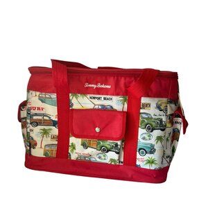 Tommy Bahama Newport Beach Insulated Tote Bag Cooler With Surf Car Print